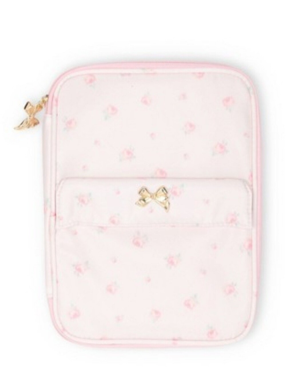 NWT LoveShackFancy x Target Yoobi Tech Organizer Case Pink Floral Bow LIMITED ED